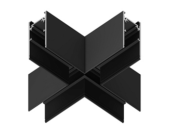 Коннектор X-образный для накладного шинопровода Magnetic GL3376 BK черный 170*170*53.7 Ambrella Light