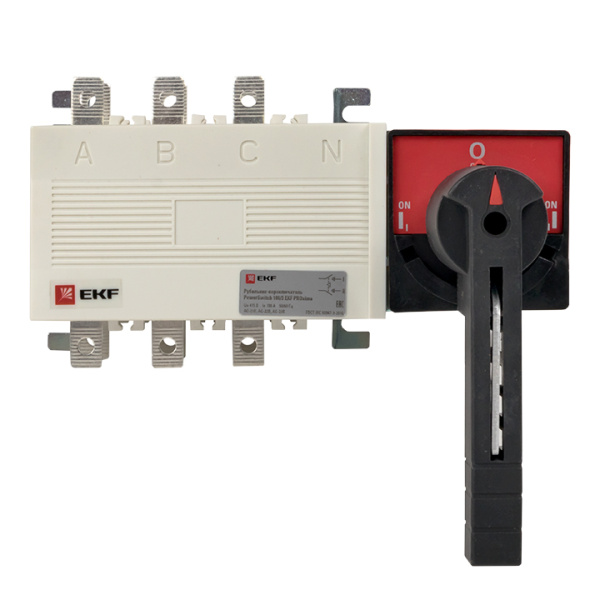 Рубильник-переключатель 100A 3П c рукояткой управления для прямой установки PowerSwitch PROxima EKF