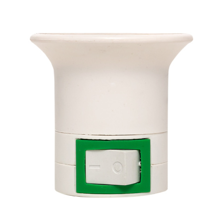 Переходник вилка-Е27 с выкл, бел, PROxima EKF