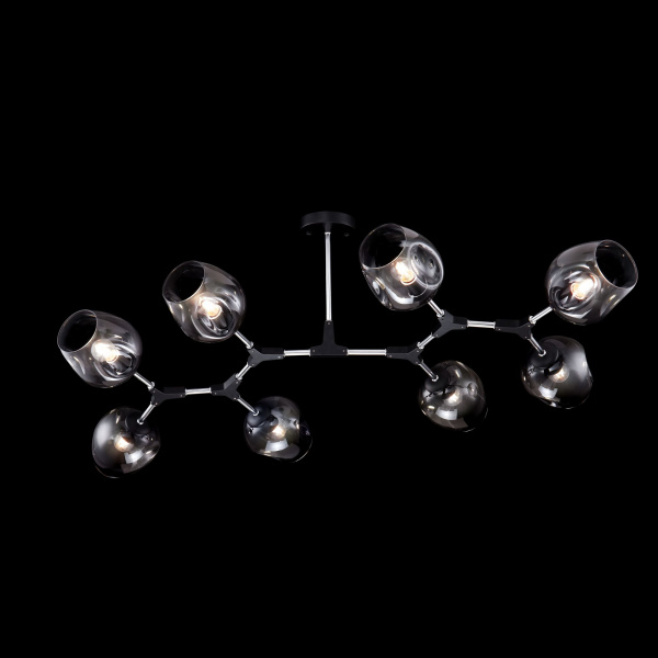 Потолочный светильник 8*E27 60Вт Черный IP20 Desi FR5006CL-08B Freya