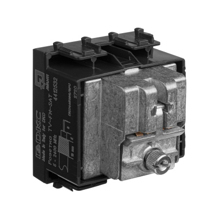 Розетка TV-FM-SAT модульная, "Avanti", "Черный матовый", 2 модуля DKC