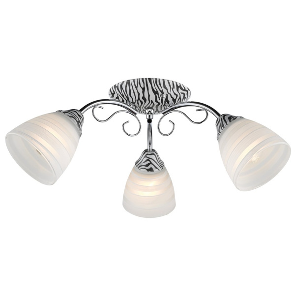 Люстра потолочная Черный, Белый, Хром/Белый E27 3*60Вт 731-107-03 VELANTE