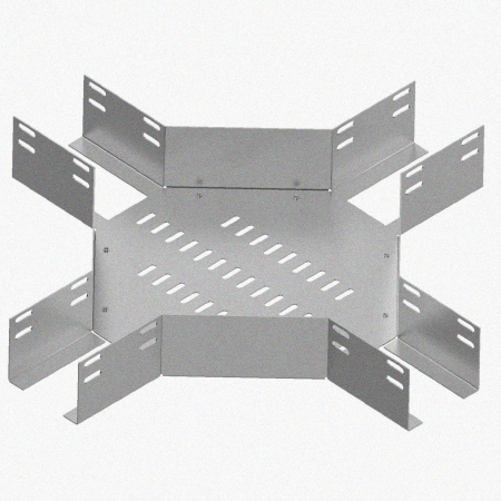 Лоток крестообразный глухой КМГ 400х65 УТ1,5, оцинкованный лист S1,5