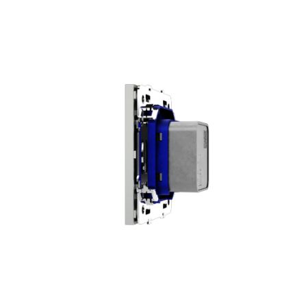 Розетка телевизионная встраиваемая Voltum S70 оконечная TV+SAT, (сталь)