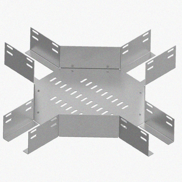 Лоток крестообразный глухой КМГ 400х65 УТ1,5, оцинкованный лист S1,5