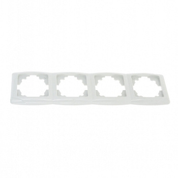 Мадрид Рамка вертикальная 4 пост . белая IP20 EKF