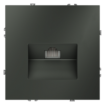 Розетка компьютерная встраиваемая Voltum S70 RJ45 КАТ.6, (титан)