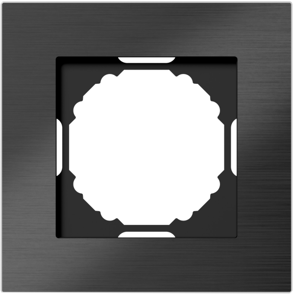 Donel A07 Natural Чёрный Алюминий рамка 1-я, серия DB