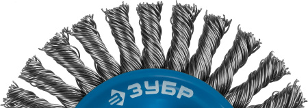 Профессионал. Щетка дисковая для УШМ, плетеные пучки стальной проволоки 0,5мм, 100ммхМ14 ЗУБР