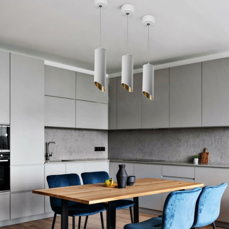 Светильник потолочный Feron ML1838 на подвесе MR16 35W 230V, белый, золото 55*300