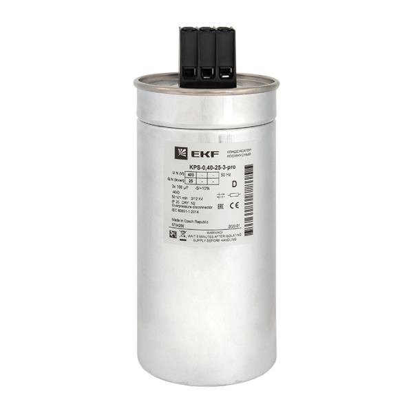 Конденсатор косинусный КПС-0,4-25-3 PRO EKF