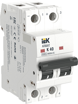 Выключатель автоматический ВА МОД M06N-DC 2П K 40А ARMAT IEK