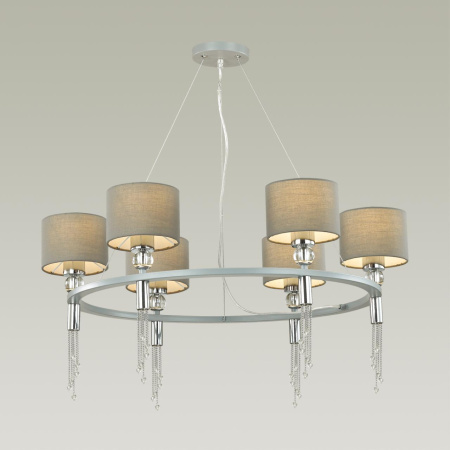 Люстра E27 6*60W 220V SANTIAGO хром,серый LUMION