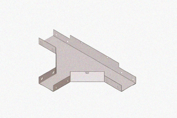 Лоток тройниковый замковый перфорированный ОТЗ 150х150 УХЛ1, оцинкованный лист, S1,5