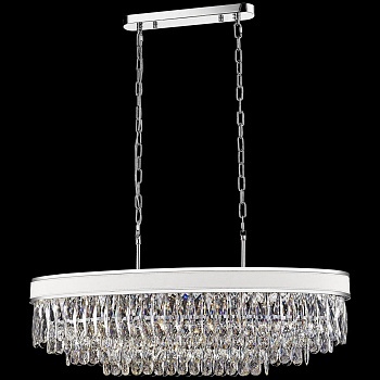 Люстра подвесная Белый, Хром/Прозрачный E14 12*40Вт WE136.12.103 WERTMARK