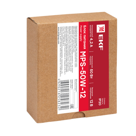 Блок питания 12В MPS-50W-12 PROxima EKF