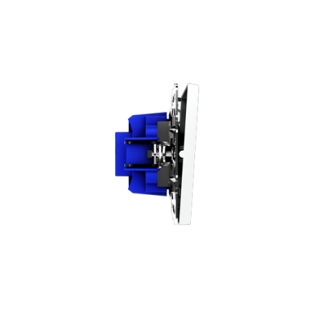 Перекрестный переключатель встраиваемый Voltum S70 одноклавишный 10А, (белый матовый)