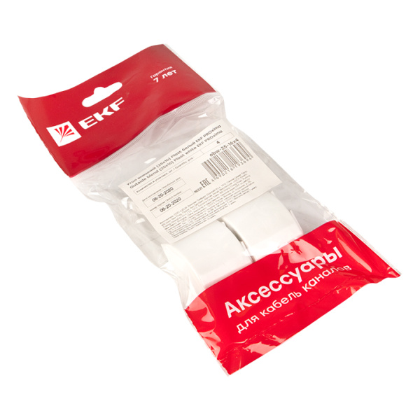 Угол внешний (25х16) (4 шт) белый EKF-Plast