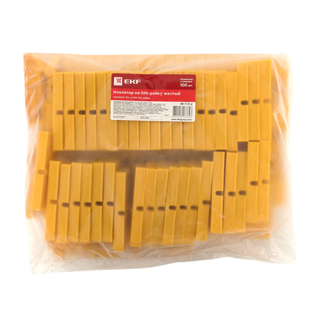 Изолятор на DIN-рейку желтый PROxima EKF