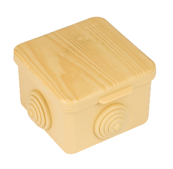 Коробка распределительная КМР-030-036 пылевлагозащитная, 4 мембранных ввода (65х65х50) светлое дерево PROxima EKF