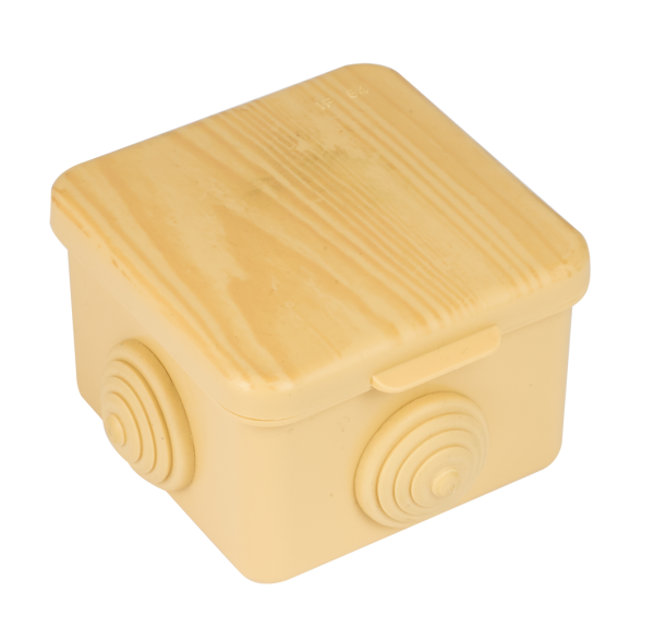 Коробка распределительная КМР-030-036 пылевлагозащитная, 4 мембранных ввода (65х65х50) светлое дерево PROxima EKF