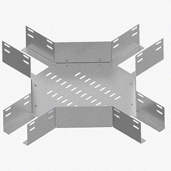 Лоток крестообразный перфорированный КМ 400х100 УТ1,5, оцинкованный лист S1,5