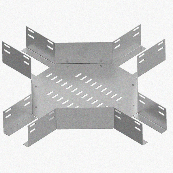 Лоток крестообразный перфорированный КМ 400х100 УТ1,5, оцинкованный лист S1,5