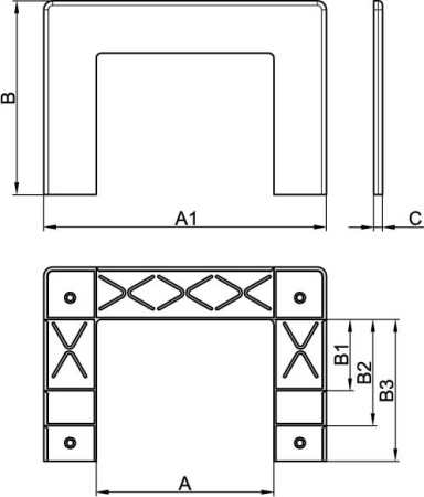 RQM 200 Рамка для ввода в стену/коробку/потолок DKC