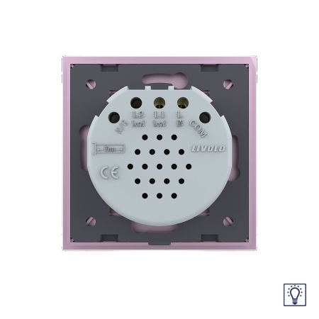 Сенсорный диммер 1 клавиша 1 пост Розовый Livolo