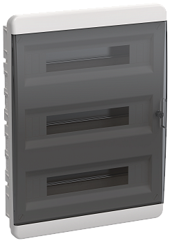 Корпус пластиковый ЩРВ-П-54 IP41 черн. прозр. дверь TEKFOR IEK