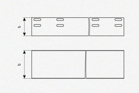 Лоток глухой ЛМГ 600х100х2000 У3, окрашенный, S1,5