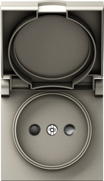 Donel A07 матовый кашемир накладка для розетки без заземления, с крышкой, 16A 250 В~, серия DB