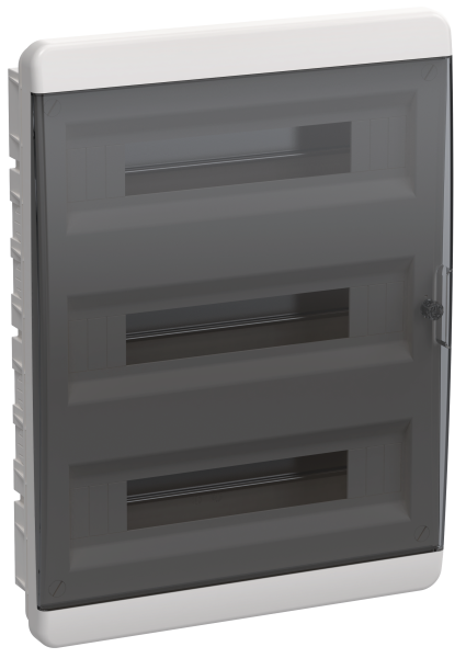 Корпус пластиковый ЩРВ-П-54 IP41 черн. прозр. дверь TEKFOR IEK