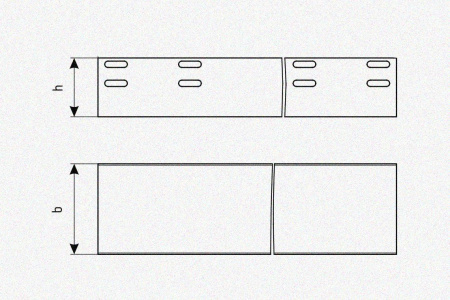Лоток глухой ЛМГ 400х80х3000 УТ1,5, оцинкованный лист S1,0