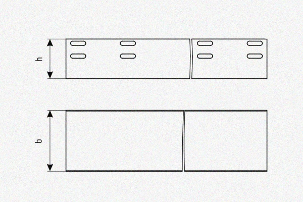 Лоток глухой ЛМГ 400х80х3000 УТ1,5, оцинкованный лист S1,0