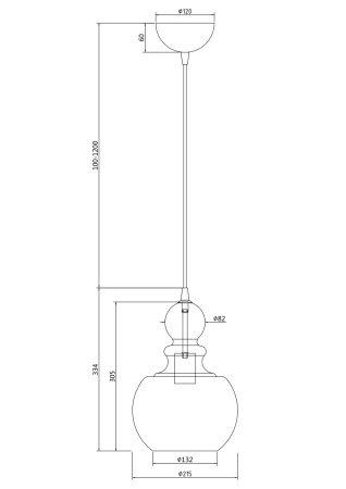 Подвесной светильник 1*E27 60Вт Хром IP20 Tone P036PL-01CH Maytoni
