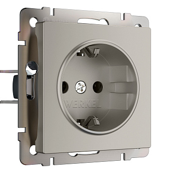 Розетка с заземлением (дымчатый) Werkel