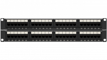Патч-панель 19",2U,CAT6, 48 портов RJ45, неэкранированная DKC