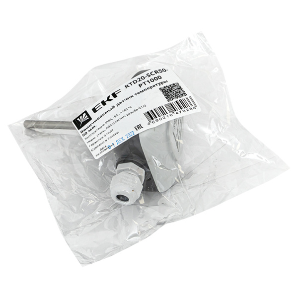 Ввинчиваемый датчик температуры 50 мм RTD20-SCR50-PT1000 EKF