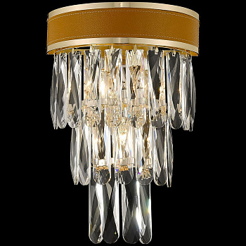 Бра Матовое золото, Абрикосовый/Прозрачный E14 3*40Вт WE136.03.301 WERTMARK