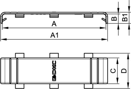 GAN 120 Накладка на стык крышки DKC
