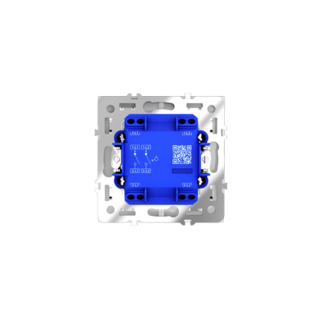 Выключатель с самовозвратом встраиваемый Voltum S70 двухклавишный 10А, (белый глянцевый)