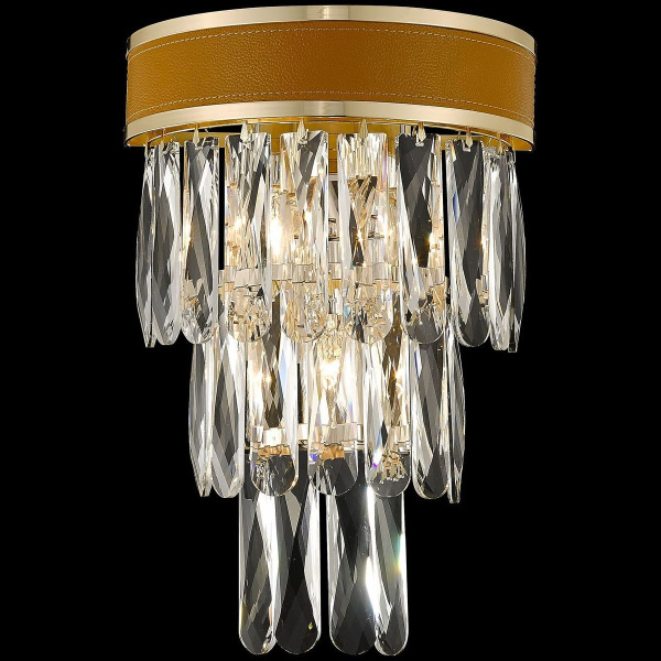 Бра Матовое золото, Абрикосовый/Прозрачный E14 3*40Вт WE136.03.301 WERTMARK