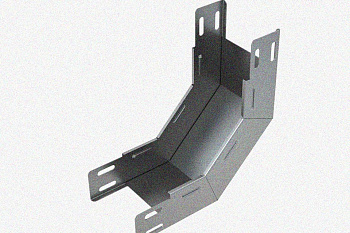 Лоток замковый глухой КПЗГ 100х60-90 УХЛ1 для поворота трассы вверх на 90, горячее цинкование, S1,5
