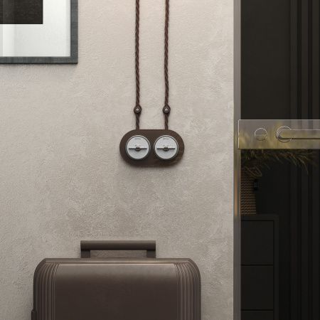 Выключатель на 4 положения двухклавишный (белый матовый/хром) Vintage ОУ IP20 Werkel