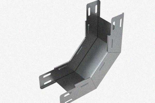 Лоток замковый глухой КПЗГ 100х60-90 УХЛ1 для поворота трассы вверх на 90, горячее цинкование, S1,5