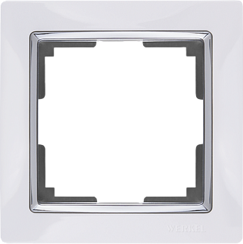 Snabb Рамка горизонт/вертик 1 пост . белый/хром IP20 Werkel