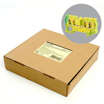 Зажим пружинный, 4-проводной проходной ЗНИ - 4, JXB PT 4, желтый,зеленый LD574-1-40 STEKKER