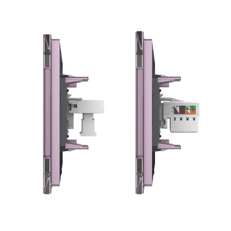 Розетка ТЛФ/КОМП RJ-45 Розовая Livolo