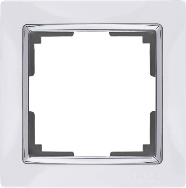 Snabb Рамка горизонт/вертик 1 пост . белый/хром IP20 Werkel